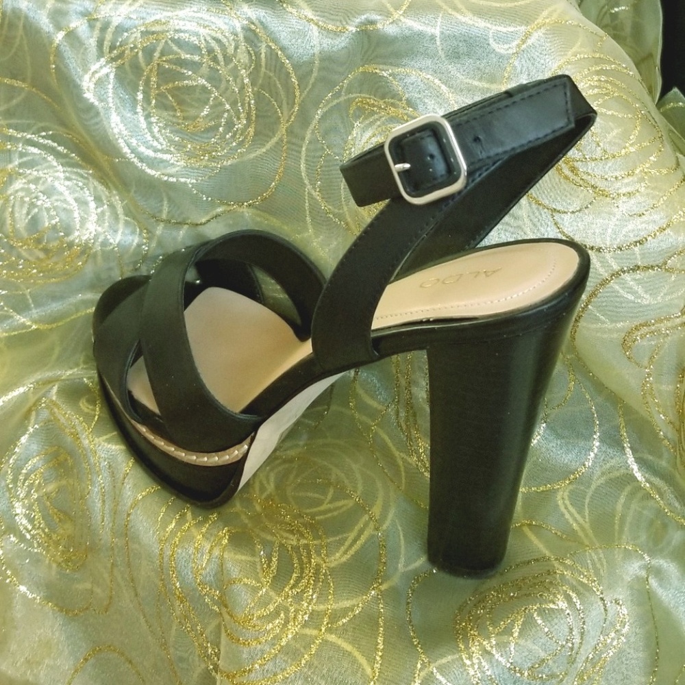 Retro Strap Stack Heel - image 1